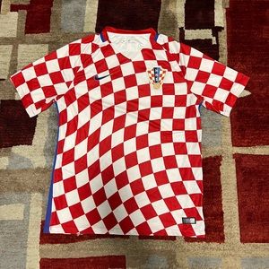 Nike Dri-Fit CROATIA HNS National Soccer Futbol  Jersey Kit Mens Large VTG Style